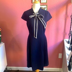 J. Crew Navy bow dress